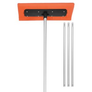 Râteau à neige VEVOR pour toiture, lame en mousse de 45 cm, grattoir à neige réglable de 2,2 à 5,6 m, tubes d'extension et poignée antidérapante, outil léger pour le déneigement et le dégagement des feuilles et débris de toiture.