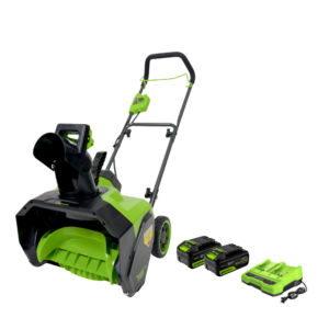 Souffleuse à neige sans fil 48 V (2 x 24 V) de 40 cm (16 po), (2) batteries de 4,0 Ah et chargeur rapide double de 4 A inclus