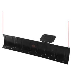 XLCSPS45INCH6YN5L001V0 Lame de déneigement VEVOR, kit de déneigement réglable de 43 po/72 po de largeur, facile à détacher, fixation universelle avec bavettes en caoutchouc, lame en acier robuste, compatible avec la plupart des VTT et quads.