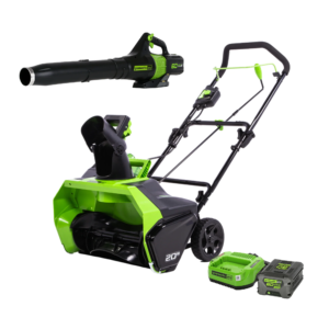 Ensemble souffleuse à neige sans balais 60 V de 51 cm (20 po) et souffleur à jet 60 V de 225 km/h (140 mi/h) et 540 pi³/min (15,2 m³/min), batterie 4,0 Ah et chargeur inclus
