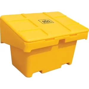 Contenants pour sel & sable SOSMC, Avec Moraillon, 42" x 29" x 30", 11 pi³, Jaune
