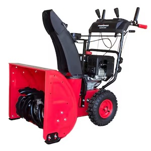 PowerSmart Souffleuse à neige à démarrage électrique à deux étages de 24 po et 212 cm³