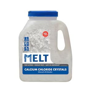 Snow Joe MELT 10 lb Produit de déglaçage à cristaux de chlorure de calcium en bidon