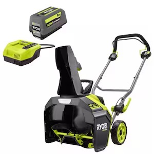 RYOBI 40V HP Brushless 18 in. Kit de souffleuse à neige électrique sans fil à une seule étape
