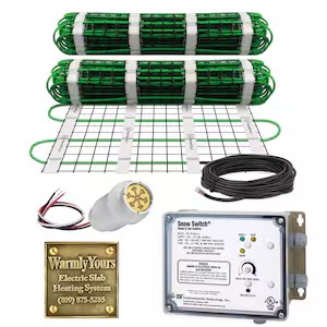 WarmlyYours Kit de fonte de neige 2 pi x 20 pi (240 V) et contrôle automatique avec capteur aérien