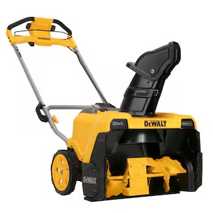 DEWALT Souffleuse à neige sans fil à un étage 60 V MAX de 21 po avec 2 batteries FLEXVOLT de 12,0 Ah et 2 chargeurs