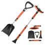 Pelle à neige et brosse à neige VEVOR, balai à neige extensible de 107 cm et grattoir à glace avec tête de brosse pivotante à 180°, poignée antidérapante, outils de déneigement portables pour voitures, camions, VUS et véhicules.