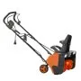 Pelle à neige électrique VEVOR, 12 A, 43 cm (17 po) avec fil, goulotte orientable à 60°, portée de 6 m (20 pi), souffleuse à neige avec double interrupteur de sécurité, outil de déneigement idéal pour allées, trottoirs et terrasses en hiver.